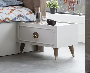 картинка Тумба прикроватная Boston Style Bedside table cream Weltew  являющийся официальным дистрибьютором в России 