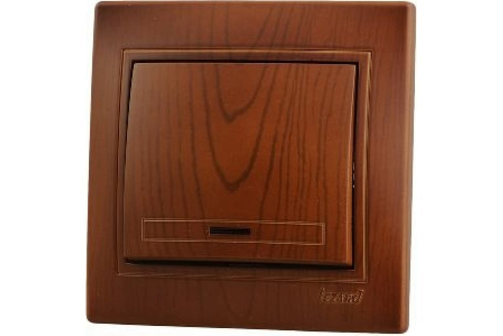 картинка Выключатель 1кл с подсветкой с/у сосна 701 0801 111 