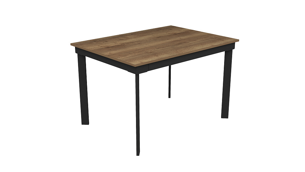 картинка Стол Хилтон ЛДСП/металл 1200(2035)*800 Дуб ГалифаксТабак/черный 