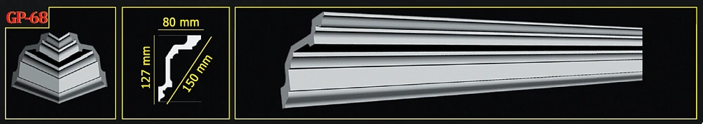 картинка Плинтус декоративный Германия GP-68 (13шт) 