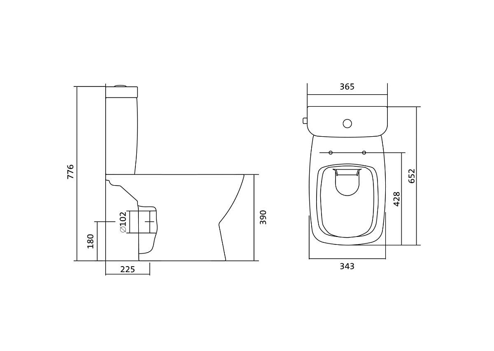 картинка Унитаз-компакт Нео Rimles безобод. ДС SC SLIM тонкое сид. 1WH302418 Santek 