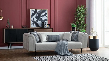 картинка Диван Fethiye Three Seater R00 HM-125 трехместный с раздвижным механизмом Weltew 