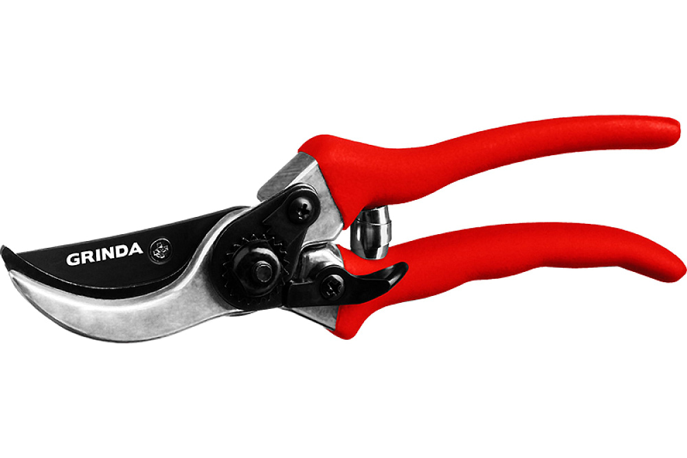 картинка Секатор с алюминиевыми рукоятками плоскостной 210мм Grinda 