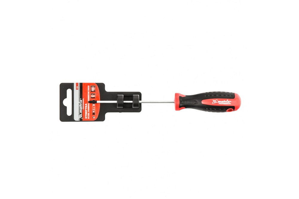 картинка Отвертка двухкомпонентная рукоятка Profi Matrix Ph0*100мм 11838 