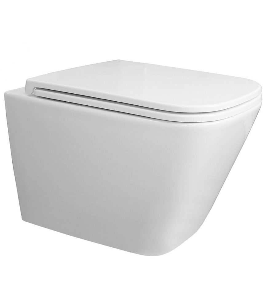 картинка Унитаз Teramo подвесной безободковый с сиденьем микро AZ-0052-UQ3 Azario 