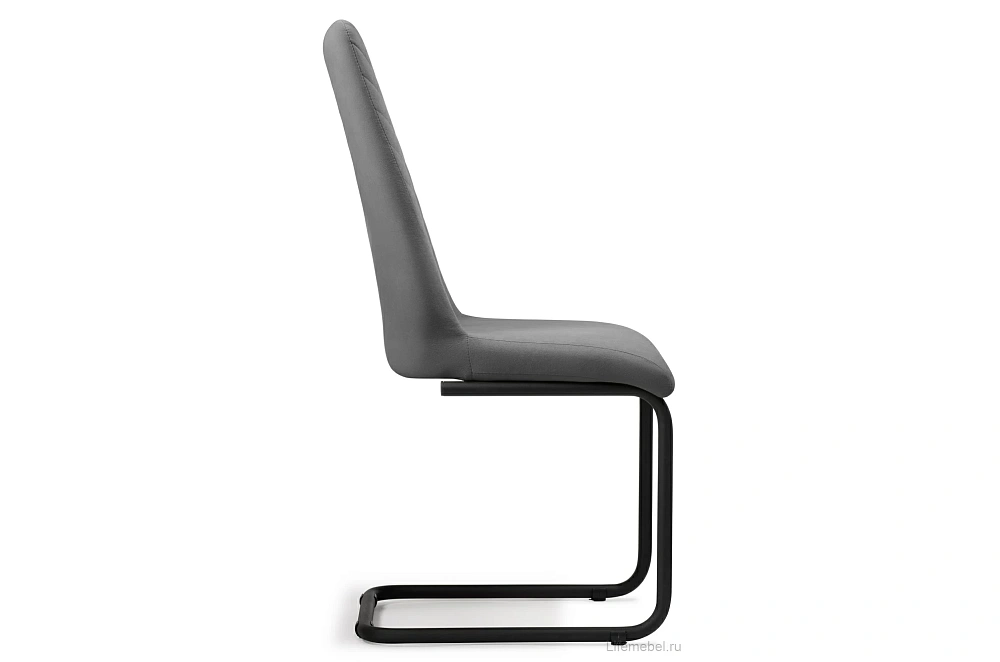 картинка Стул на металлокаркасе Лулла/Комфорт 15 каркас черный, ткань RS-26 серый 