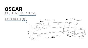 картинка Диван угловой Oscar Relax Corner HM-133 c раздвижным механизмом Weltew 
