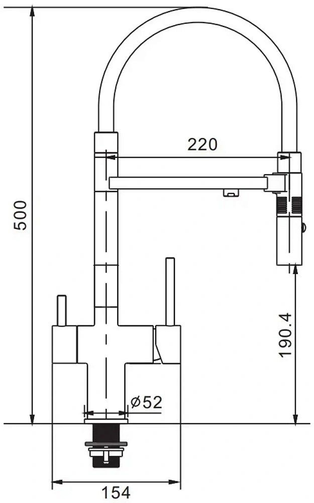 картинка Смеситель для кухни R958Q Rose 