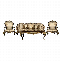 Мягкая мебель Fatih walnut living room (1 диван 2 кресла 1 столик) Prinses от гипермаркета ТАТАЕВ