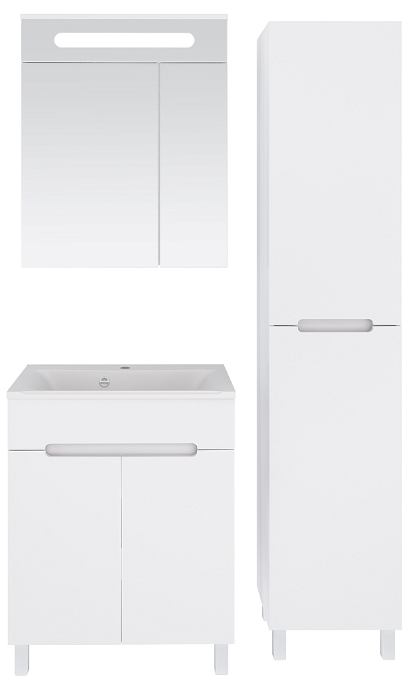 картинка Тумба Оливия 65 2 двери напольная белый без ум. AQUA DE MARCO 