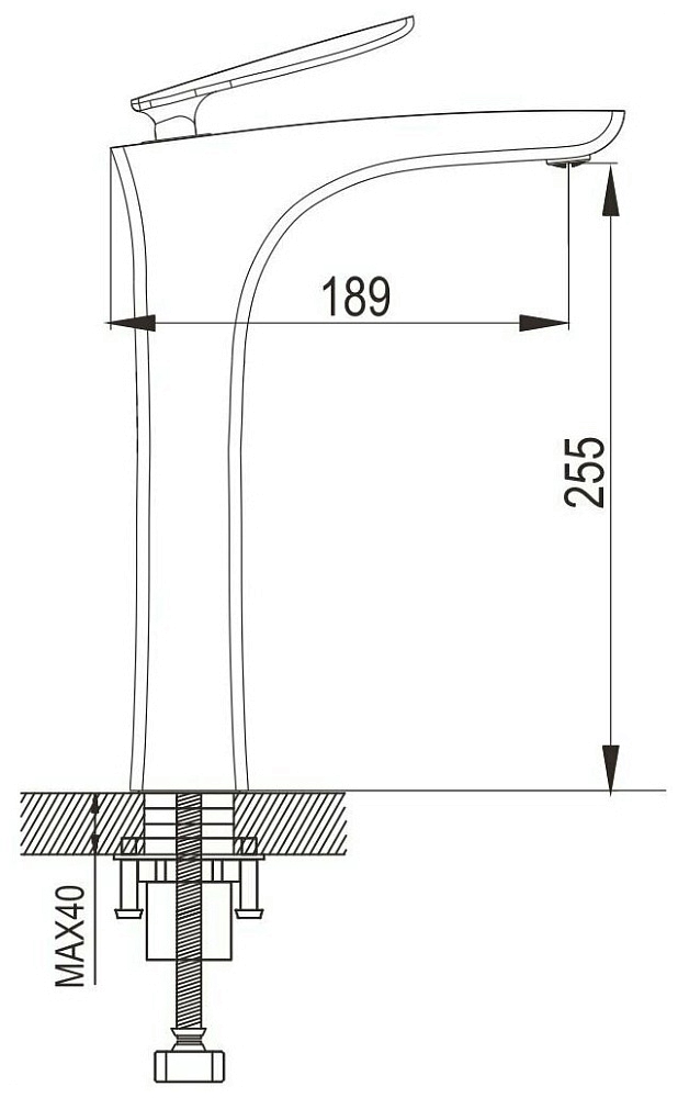 картинка Смеситель для умывальника R2711 хром Rose 