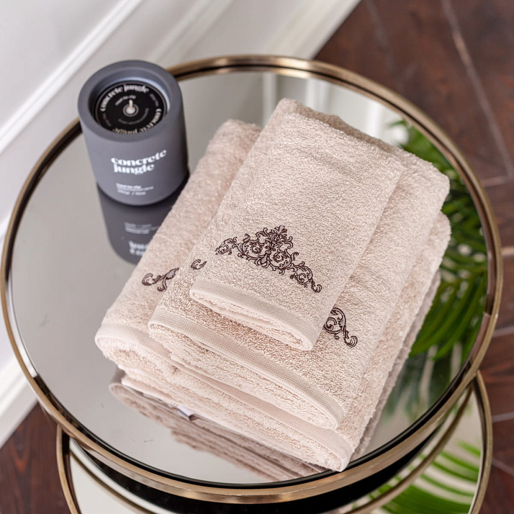 картинка Набор полотенец Arya с вышивкой 3 Пр. 30*50-50*90-70*140 Flori 