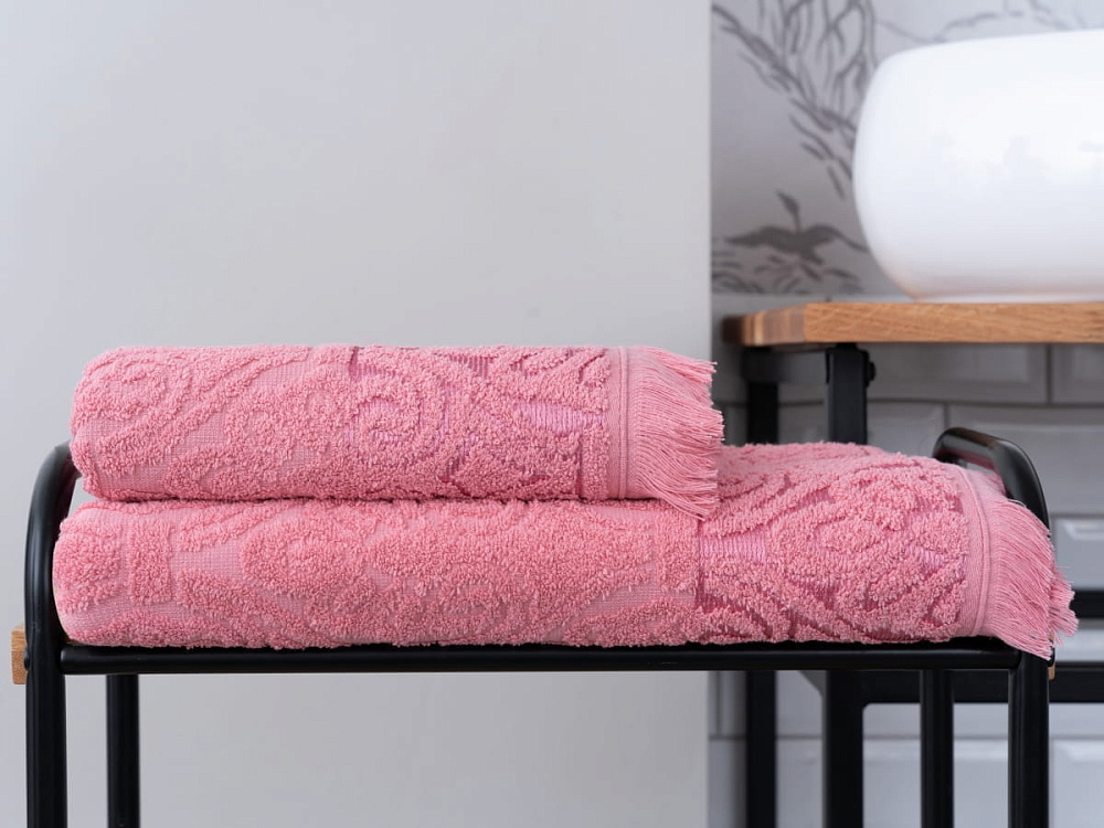 картинка Полотенце Arya жаккард 50*90 Fornalina сухая роза 