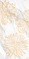картинка Плитка керамическая Briere Flower 1 д/стен белый декор 1сорт 30*60см (1.62м2/9шт) 