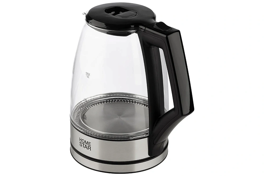 картинка Чайник Homestar HS-1004 1.8л стекло черный 