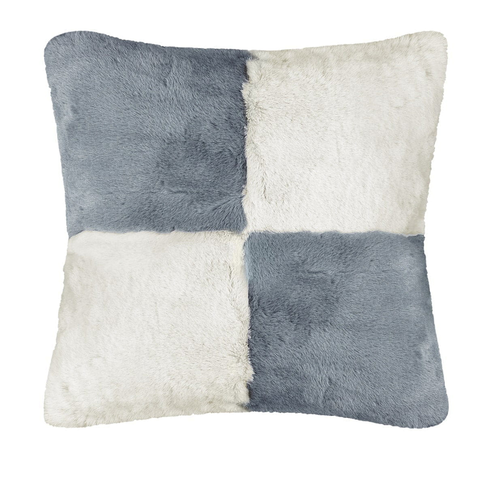 картинка Чехол для подушки Arya из искусственного меха 45*45 Joyable серый/кремовый 