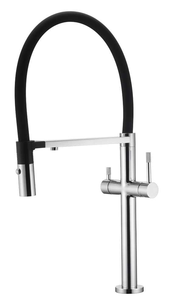 картинка Смеситель для кухни с краном Uno 115-CR Chrome Boheme 