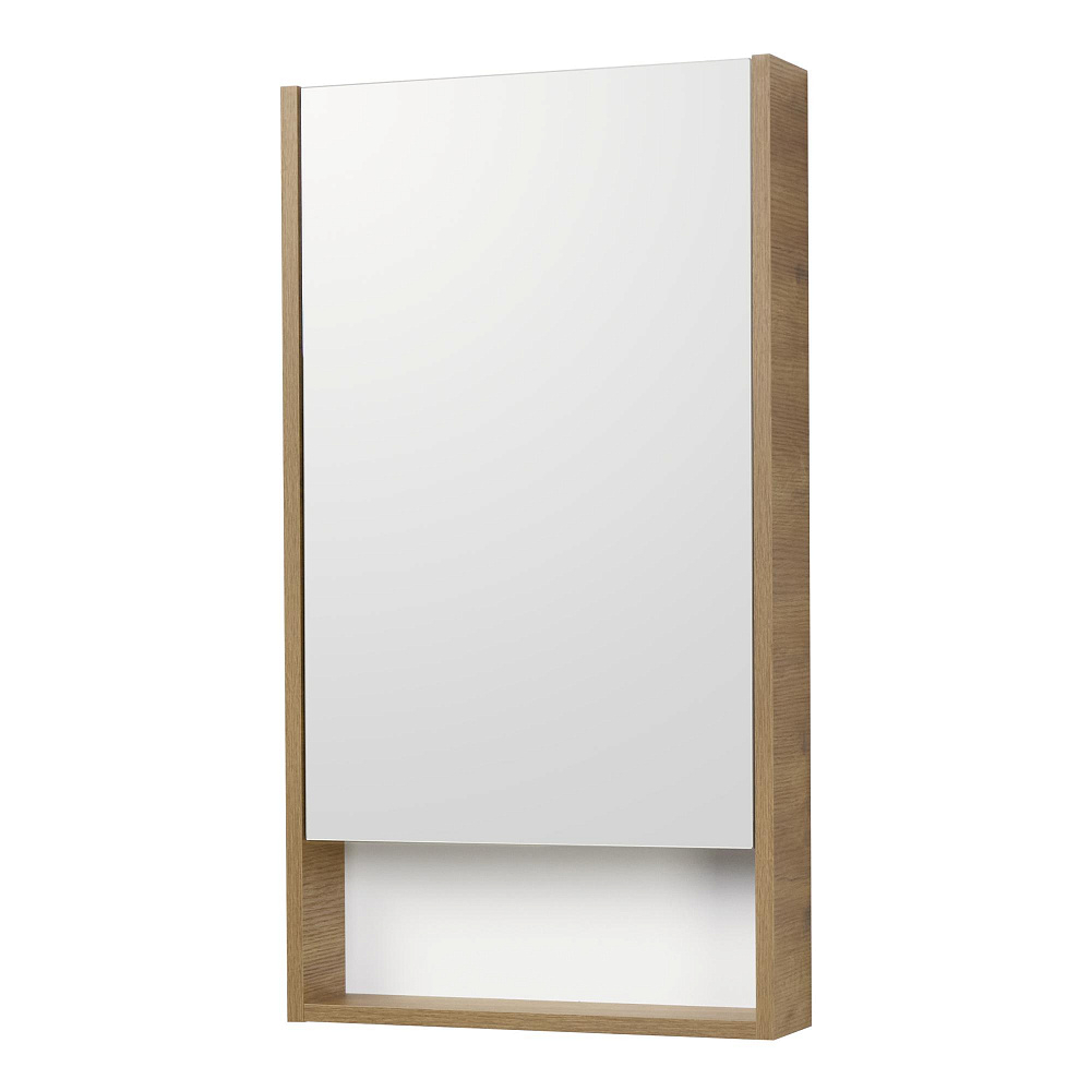 картинка Зеркало шкаф СКАНДИ 45 белый/Дуб Рустикальный Акватон 