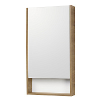 картинка Зеркало шкаф СКАНДИ 45 белый/Дуб Рустикальный Акватон 