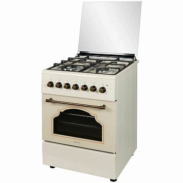 картинка Плита кухонная газо-электрическая Axeldorf FG-061-3 Retro White  являющийся официальным дистрибьютором в России 