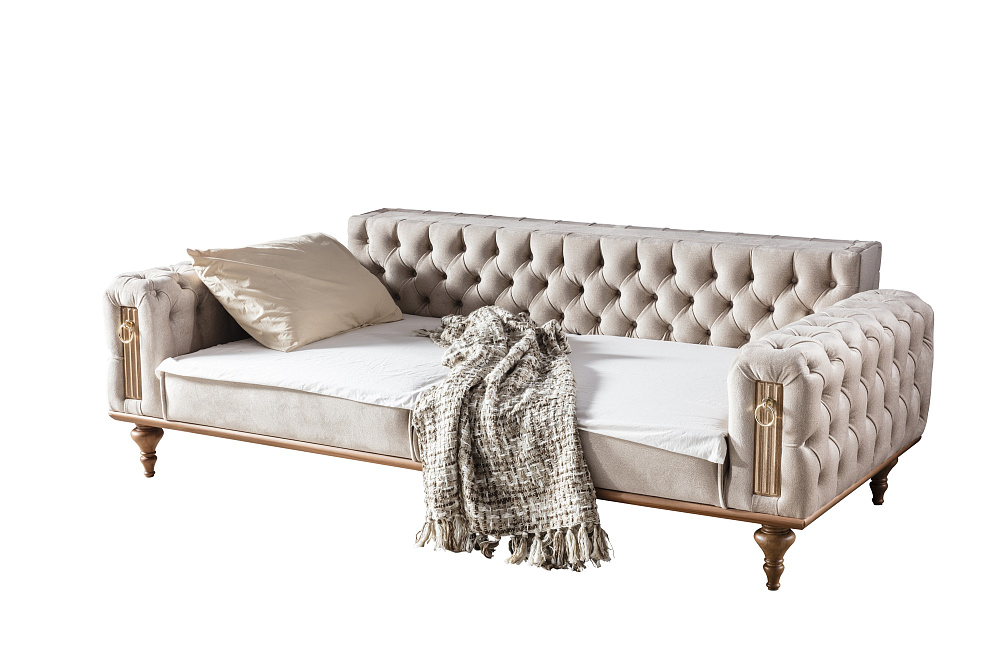 картинка Диван Beyoglu Three Seater with Capitone HM-36 трехместный с раздвижным механизмом Weltew 