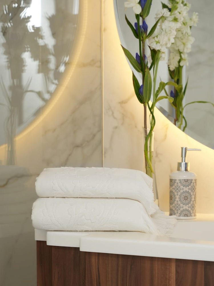 картинка Полотенце Arya с бахромой 70*140 Isabel Soft экрю 