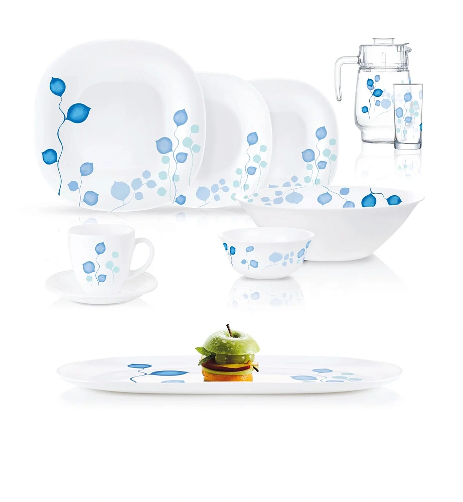 картинка Сервиз столовый Carina Misty Blue 46пр Q0928 