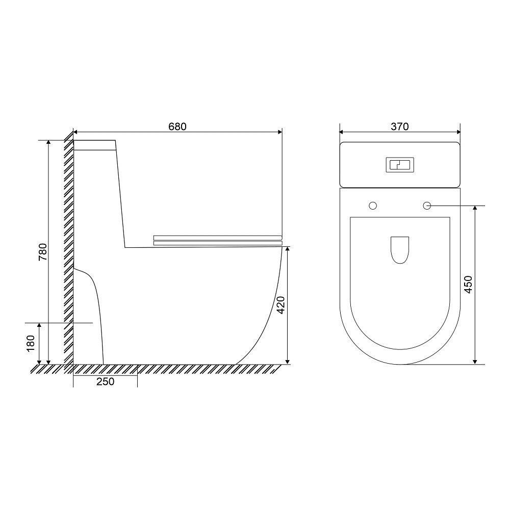картинка Унитаз-моноблок Twin с крышкой Soft-close Sole 