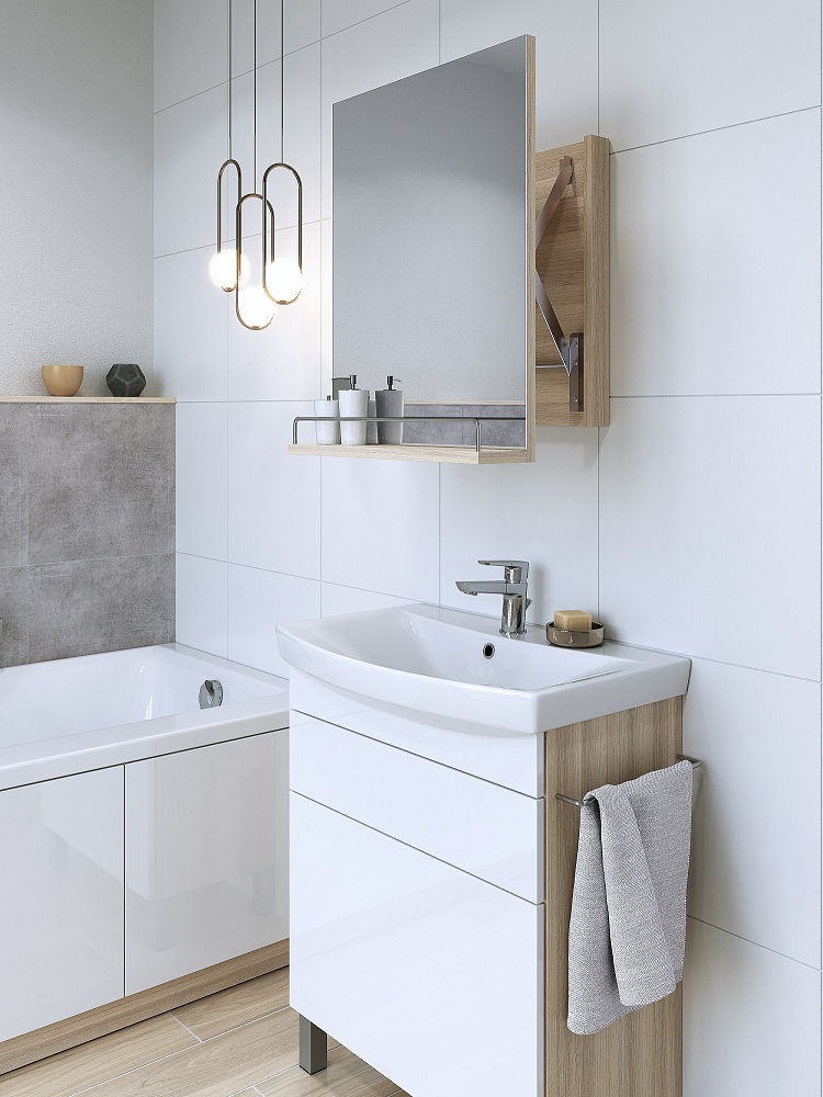 картинка Зеркало Smart (белый) Cersanit 