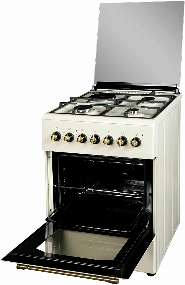 картинка Плита кухонная газо-электрическая Falken G-9005-1 retro beige 