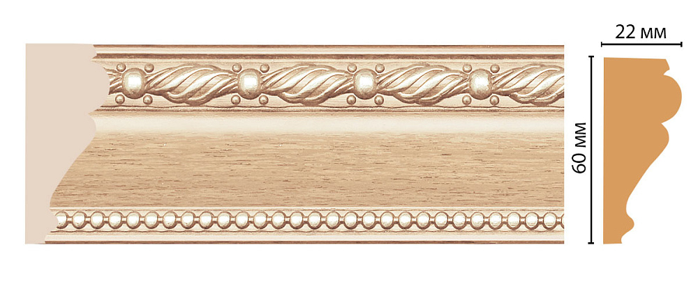 картинка Молдинг Малый 161-1 (60*20*2400мм) (18шт) 