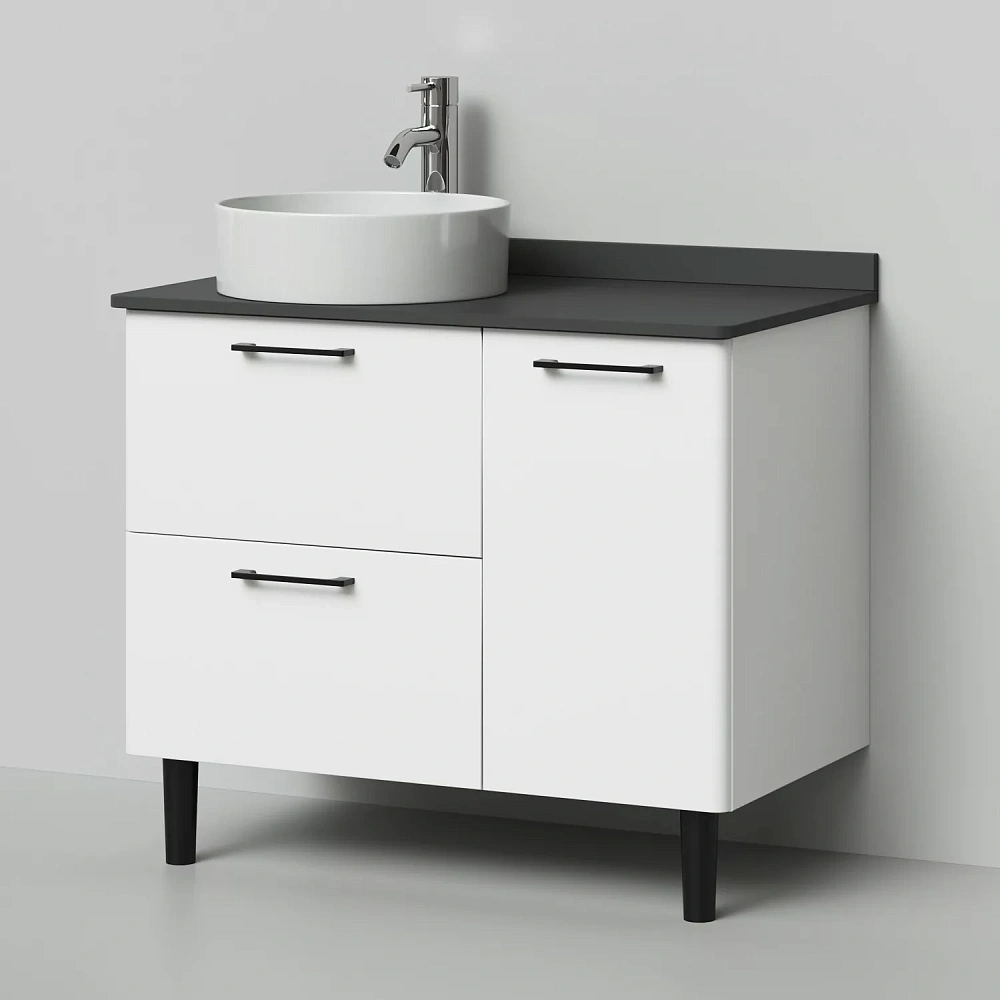 картинка Тумба Селена 90 напольная с раковиной Grossman 905*520*760 белый GR3013 Даниэла-Аква 