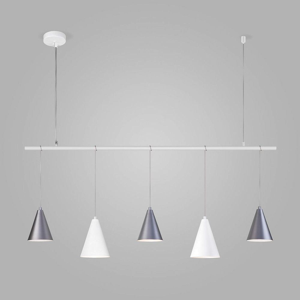 картинка Светильник подвесной Strotskis 50088/5 белый/серебро 