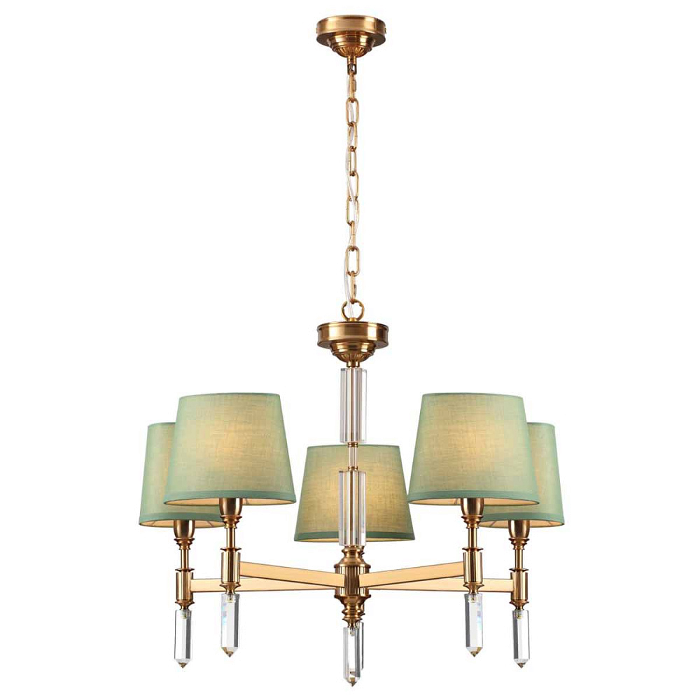 Люстра Lumion 4887/5 бронзовый/зеленый абажур от гипермаркета ТАТАЕВ
