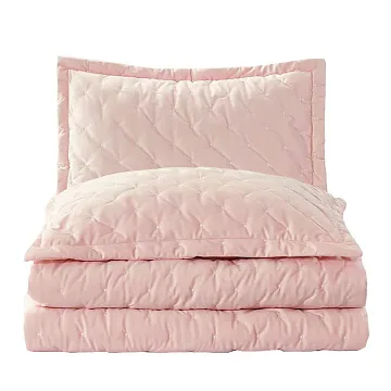 картинка Покрывало Arya Бархат 250*260 - 2(50*70+5) Ansel розовый 