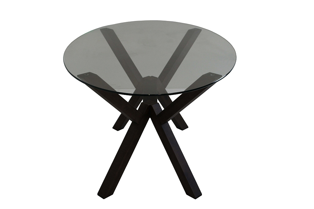 картинка Стол Лорето Овал стекло/массив 1650*1000 Белый 