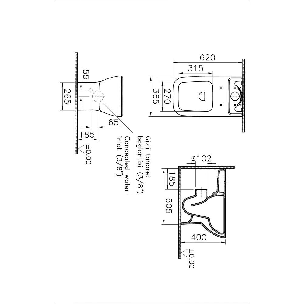 картинка Унитаз-компакт Integra 9833B003-7206 Vitra 