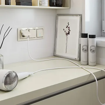 картинка Выключатель одноклавишный с подсветкой слоновая кость WL03-SW-1G-LED-iv W1110103 030805 051481  являющийся официальным дистрибьютором в России 