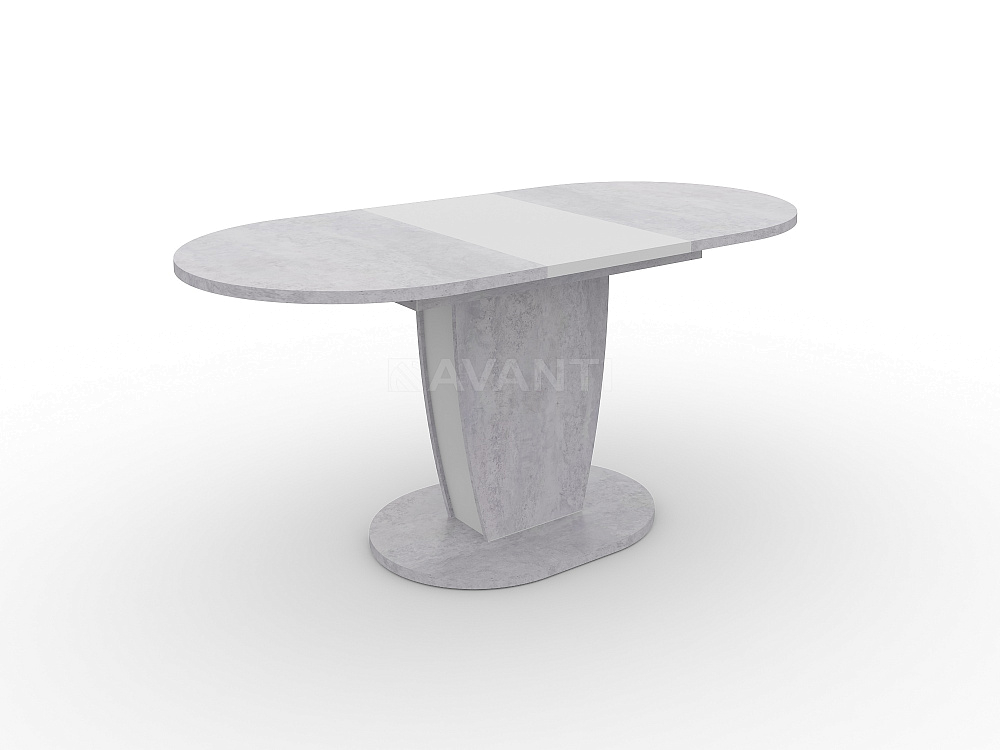 картинка Стол обеденный Solo (1200-1600*800*755) Cement Light/White 