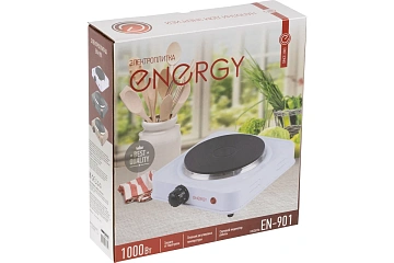 картинка Электроплитка черная 1000Вт Energy EN-901B 158956 