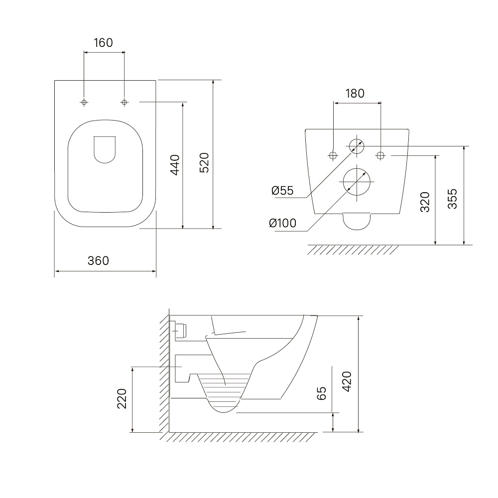 картинка Унитаз подвесной Torr безободковый TORRDSEi25 Iddis 