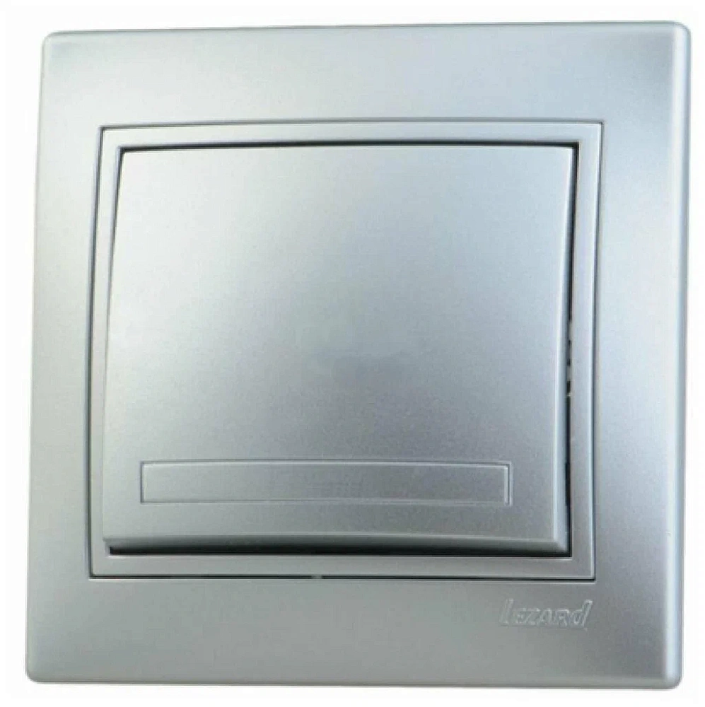 картинка Выключатель 1кл Мира металл-серебро 701 1010 100 