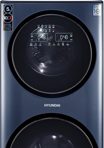 картинка Стирально-сушильная машина Hyundai WMD 9425 темно-синяя  являющийся официальным дистрибьютором в России 