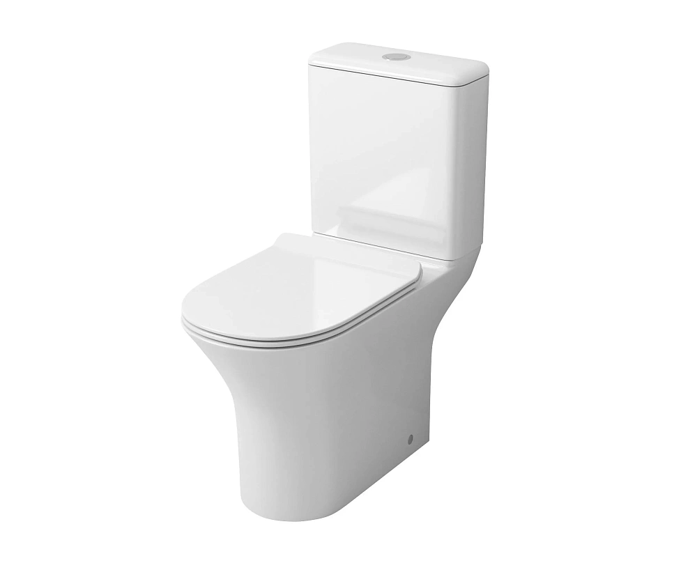 картинка Унитаз напольный GR-4443S (640*360*830) безободковый с тонкой крышкой из 2 мест Grossman 