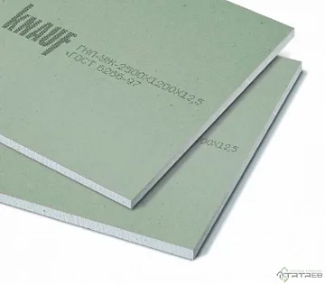 картинка Гипсокартон Кнауф влагостойкий 2500*1200*9.5мм (72)  являющийся официальным дистрибьютором в России 