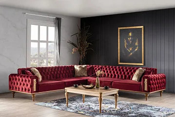картинка Диван угловой Beyoglu Corner Set HM-27 c раздвижным механизмом Weltew  являющийся официальным дистрибьютором в России 