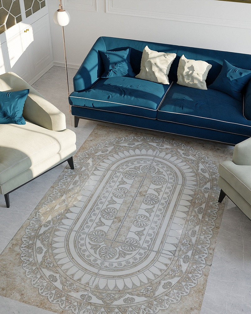 картинка Керамогранит OHSF 6919В-1 Brown д/пола бордюр 60*60см 