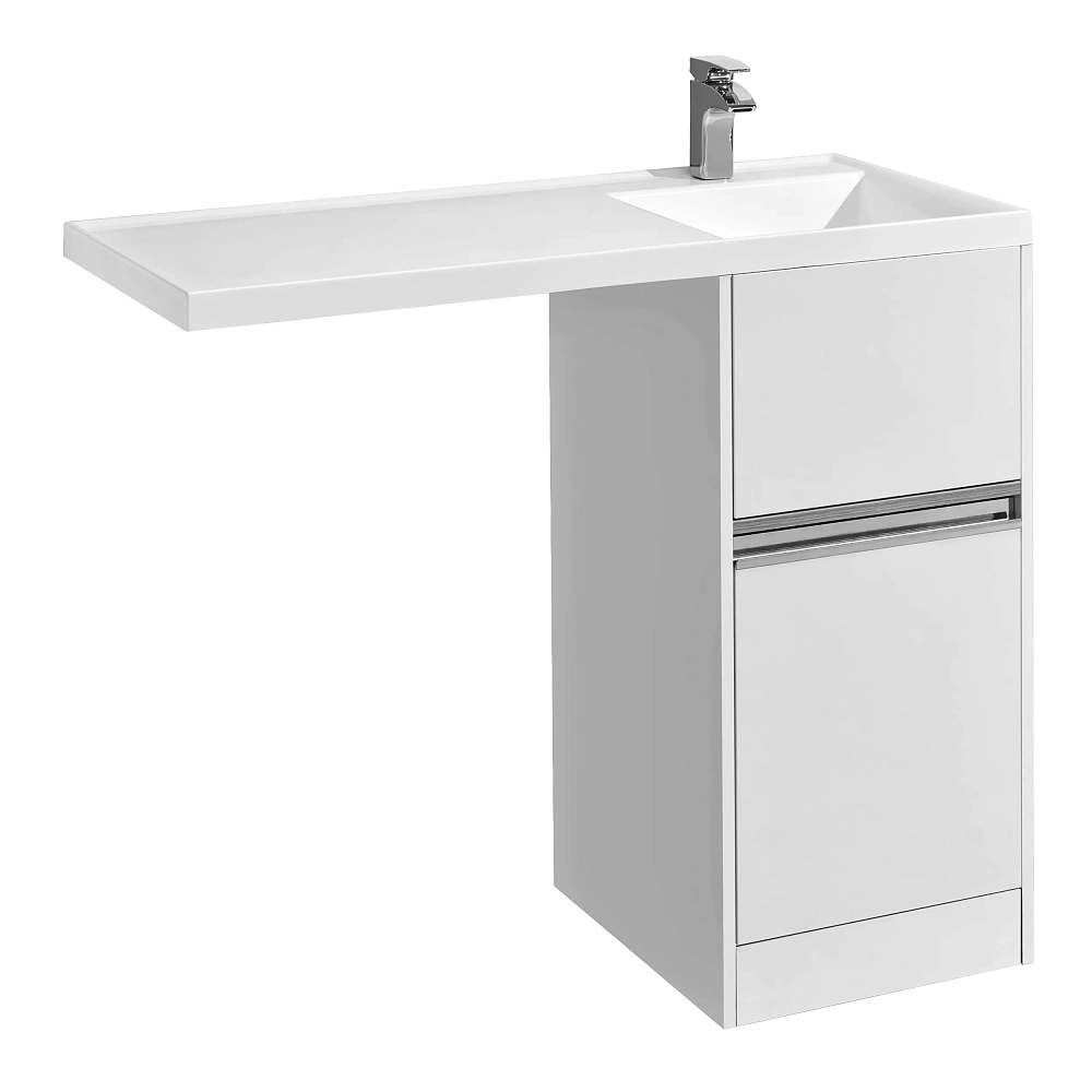 картинка Тумба Лондри 105 под с/машинку 40 ум. Лондри 105 белая левая Акватон 