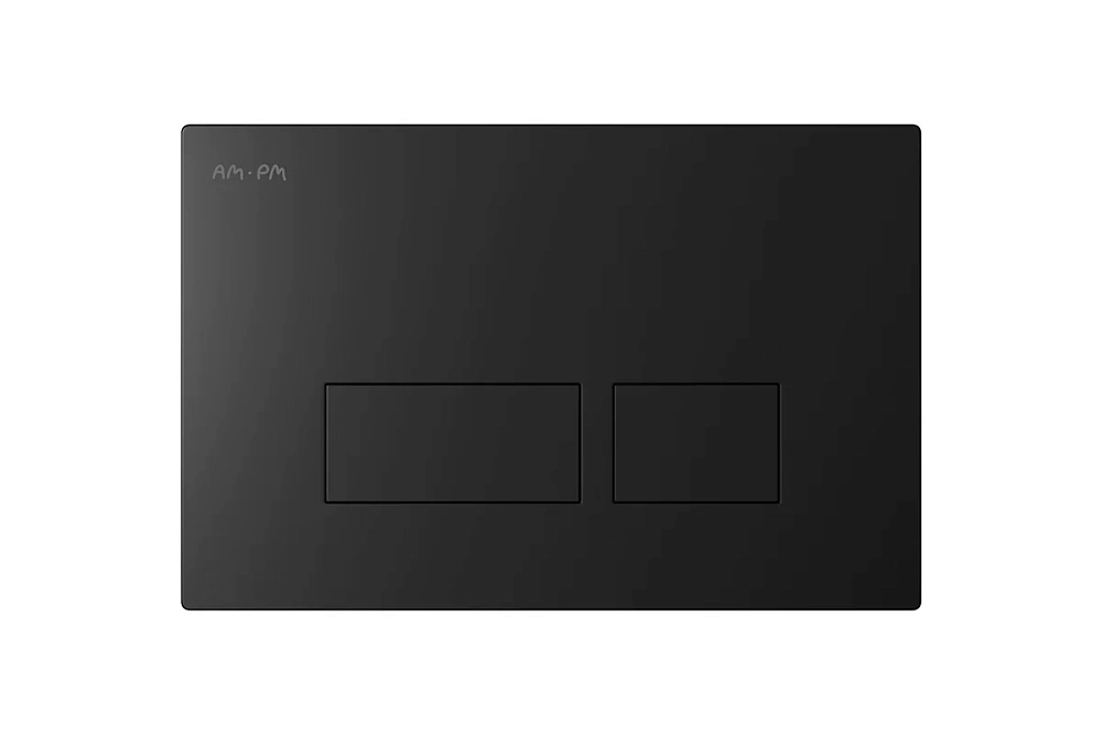 картинка Клавиша для инсталляции пневматическая, пластик, черный матовый Pro S I047038 L/AMPM 