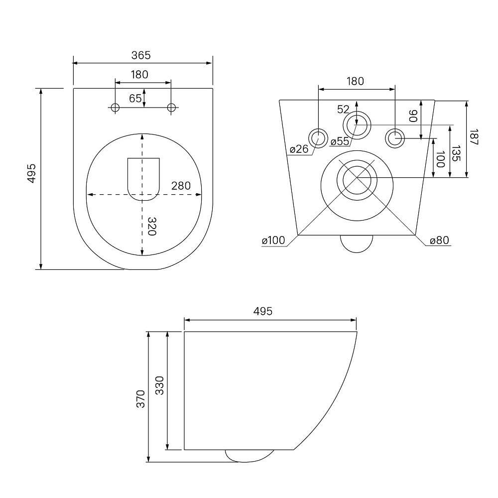 картинка Унитаз подвесной Blanco безободковый BLARNSEi25 Iddis 